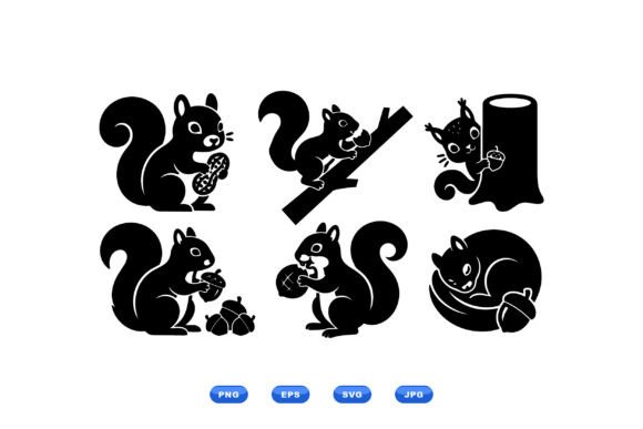 Download Cute Squirrel SVG Clipart Pack - Cute squirrel svg Collection