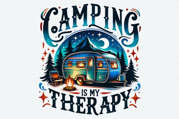 Download Camping is My Therapy RV Travel Design - Travel design Collection
