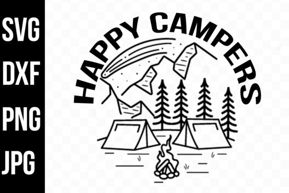 Download Happy Campers, Camping, Travel Quote - Camper Collection