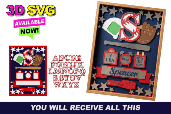 Download Baseball Birth Stats Announcement Sign - Premium Resources