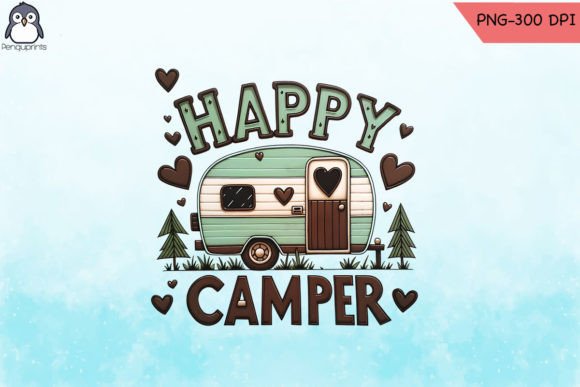 Download Happy Camper Sublimation Png - Camper Collection