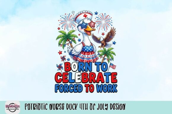 Download Patriotic Nurse Duck 4th of July Design - Premium Bundle